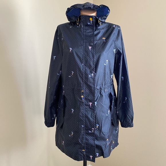 Joules Jackets & Coats Joules Navy Raincoat Dog Walking In The Rain